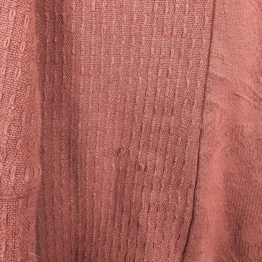 Soft Surroundings Women's Textured‎ Button Front Blazer Coral Pink OrangeSize 10